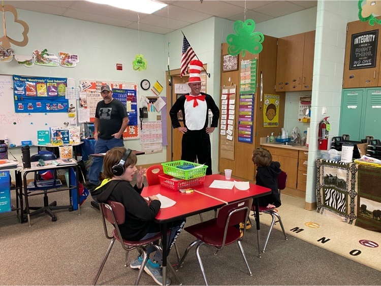 visit from Cat in the Hat to Mrs. Riley’ room.