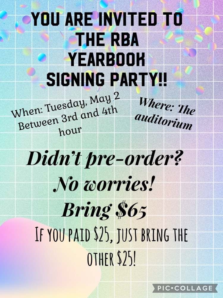 Yearbook party flyer